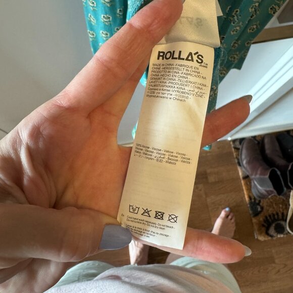 Rolla's NWT Summer Wrap Dress - L , Teal Green, Prep - Picture 7 of 11